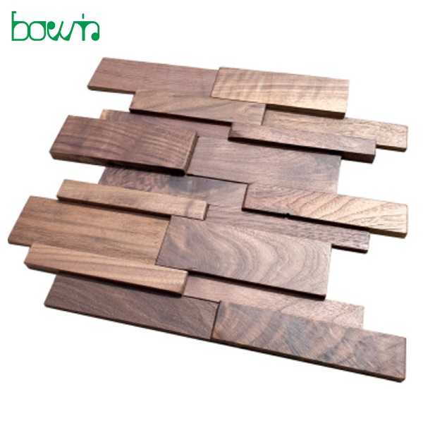 Classic luxury indoor decorative real walnut solid wood wall panel